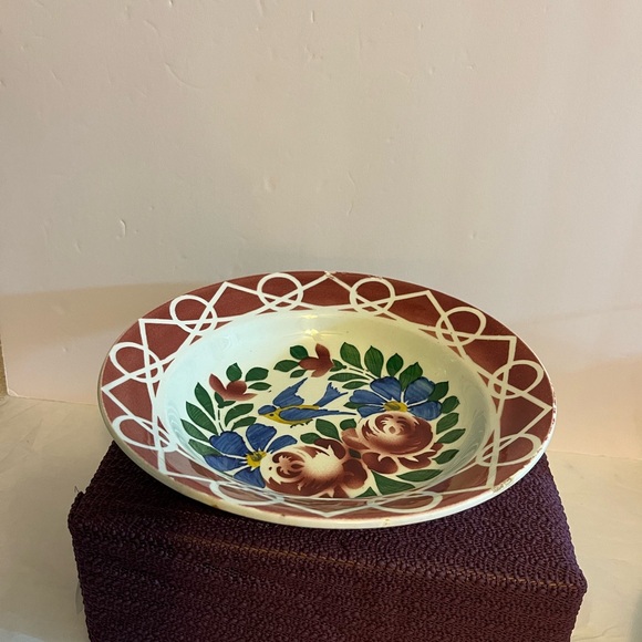 VINTAGE RARE DITMAR URBACH Z FLORAL/BIRD PORCELAIN BOWL PREOWNED - Picture 5 of 10